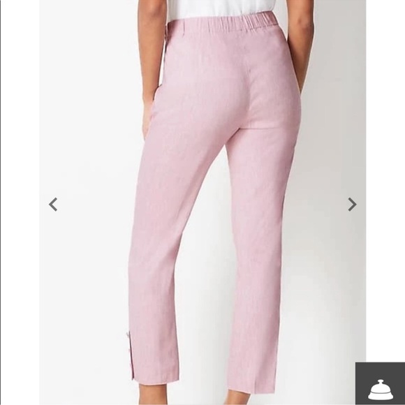 J. Jill Stretch Linen Button Hem Ankle Pants Gray Women's Size medium petite - Picture 13 of 13